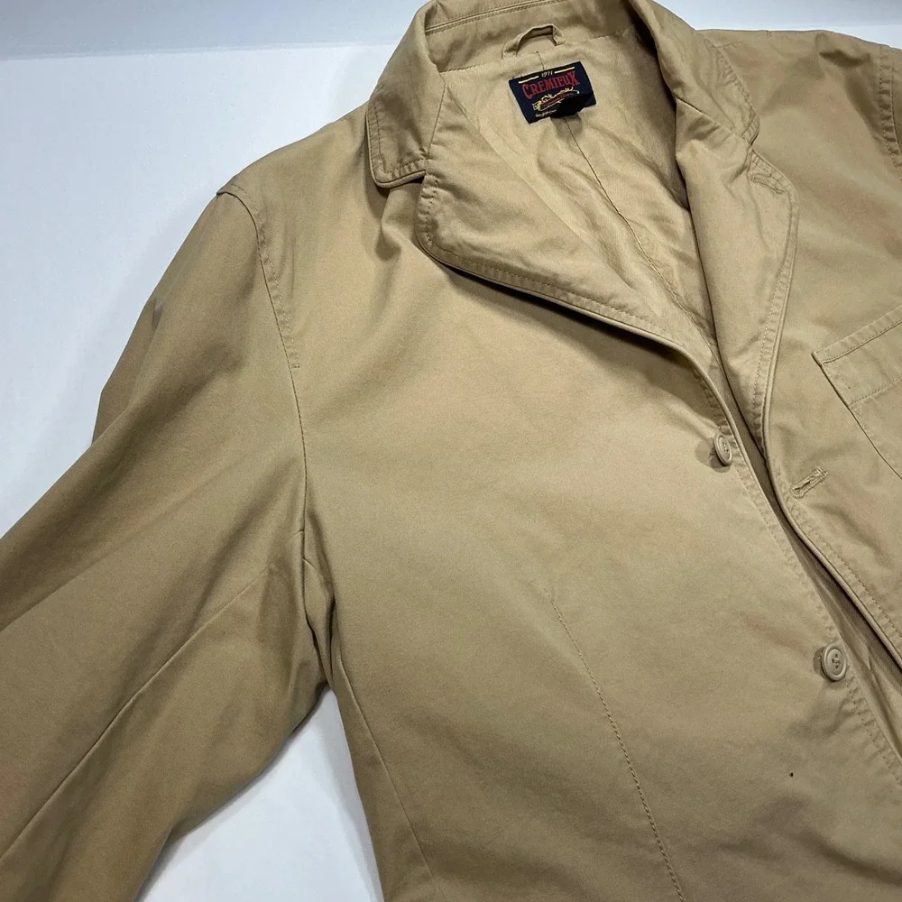 Cremieux Men's Beige Cotton Blazer Jacket with Elbow Patches‎ - Versatile Style